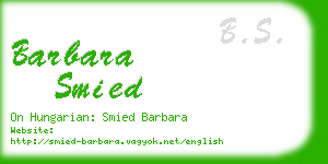 barbara smied business card